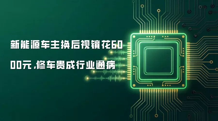 新能源车主换后视镜花6000元，修车贵成行业通病
