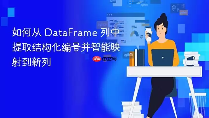 如何从 DataFrame 列中提取结构化编号并智能映射到新列