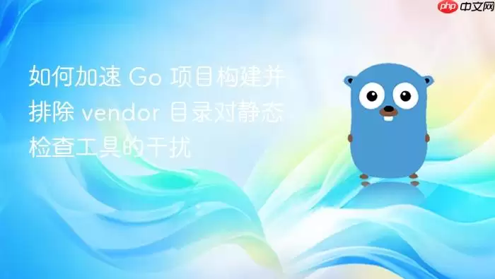 如何加速 Go 项目构建并排除 vendor 目录对静态检查工具的干扰