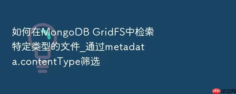 如何在MongoDB GridFS中检索特定类型的文件_通过metadata.contentType筛选