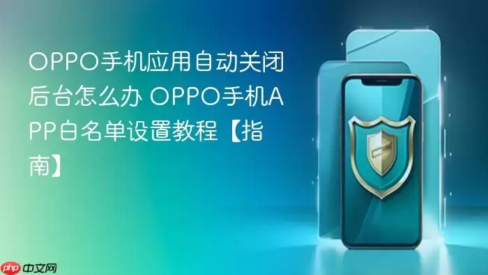 OPPO手机应用自动关闭后台怎么办 OPPO手机APP白名单设置教程【指南】