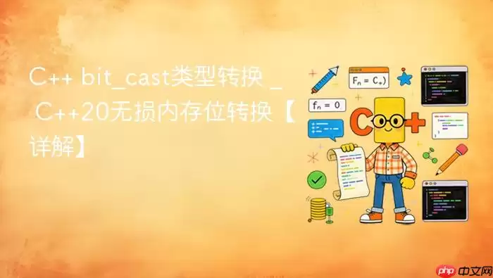 C++ bit_cast类型转换 _ C++20无损内存位转换【详解】