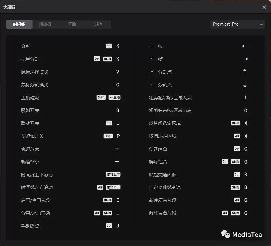 剪映专业版快捷键有哪些
