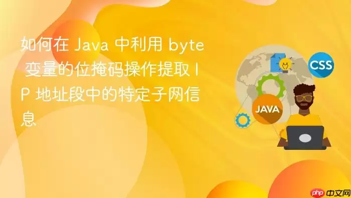如何在 Ja va 中利用 byte 变量的位掩码操作提取 IP 地址段中的特定子网信息