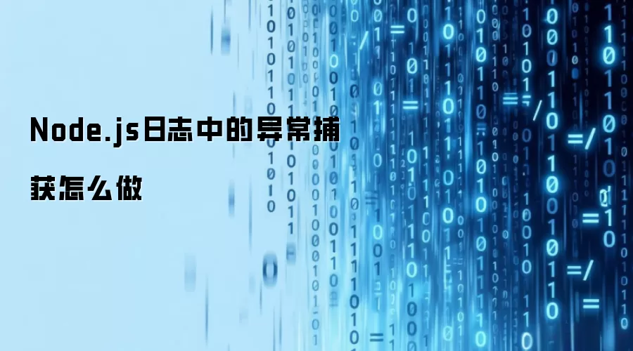 Node.js日志中的异常捕获怎么做