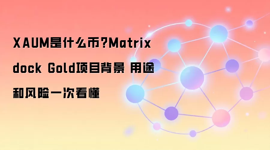 XAUM是什么币？Matrixdock Gold项目背景 用途和风险一次看懂