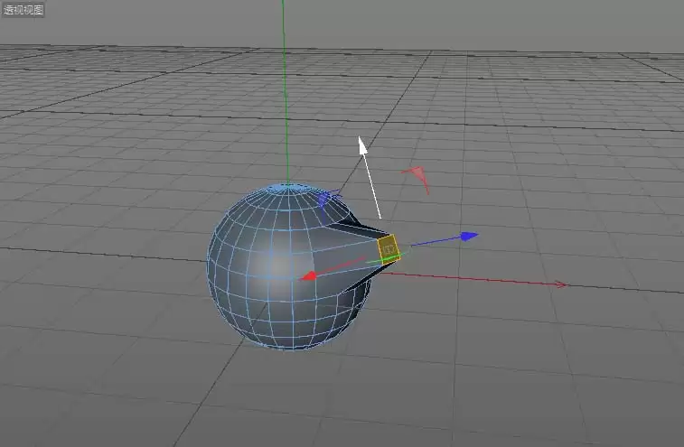 C4D怎么使用断开连接抠出模型中的一个面