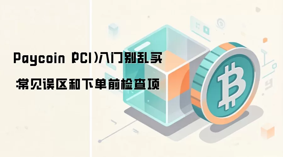 Paycoin（PCI）入门别乱买：常见误区和下单前检查项