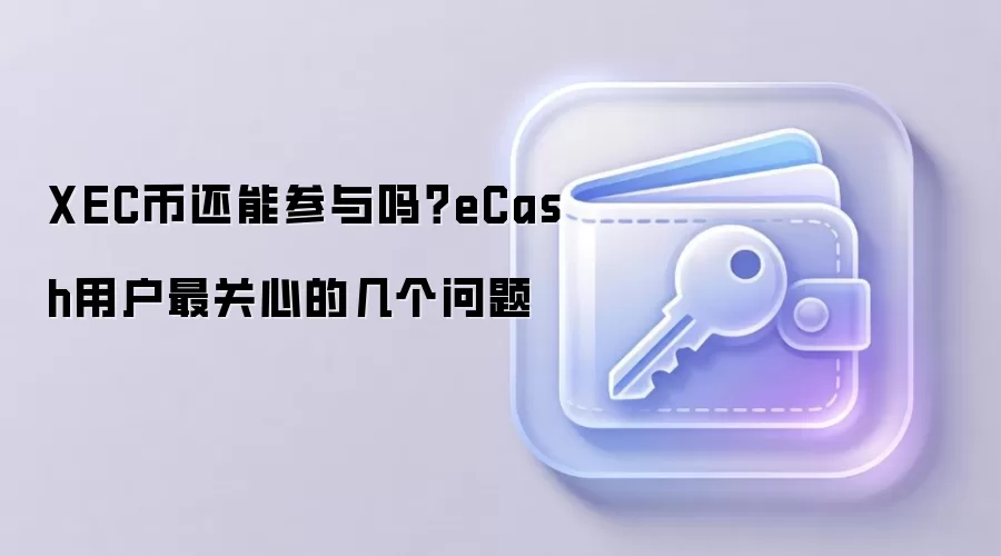 XEC币还能参与吗？eCash用户最关心的几个问题