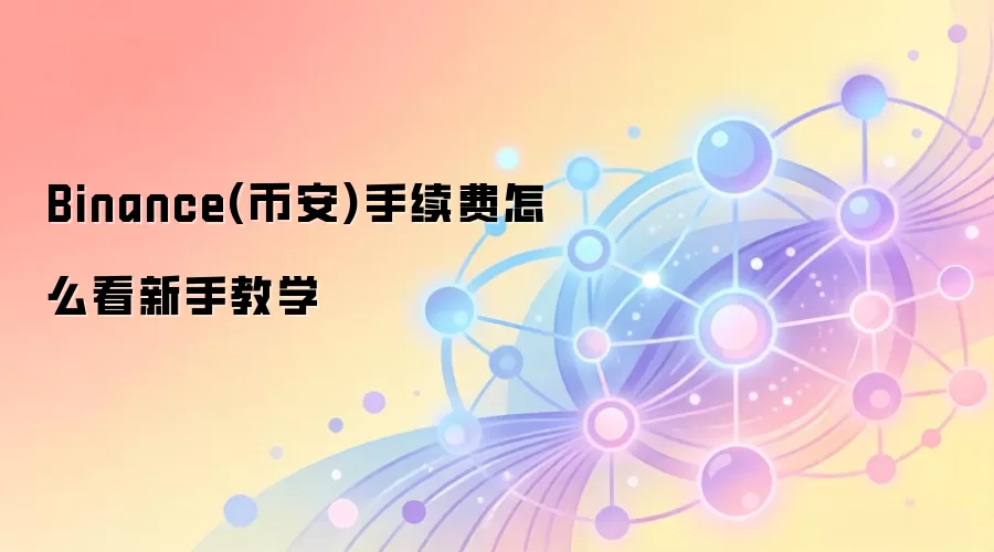 Binance(币安)手续费怎么看新手教学