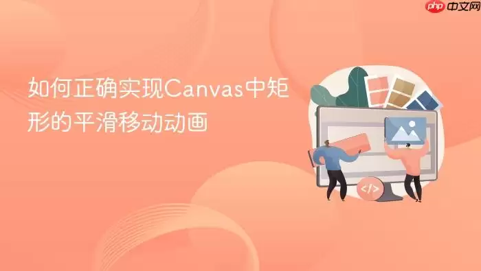 如何正确实现Canvas中矩形的平滑移动动画