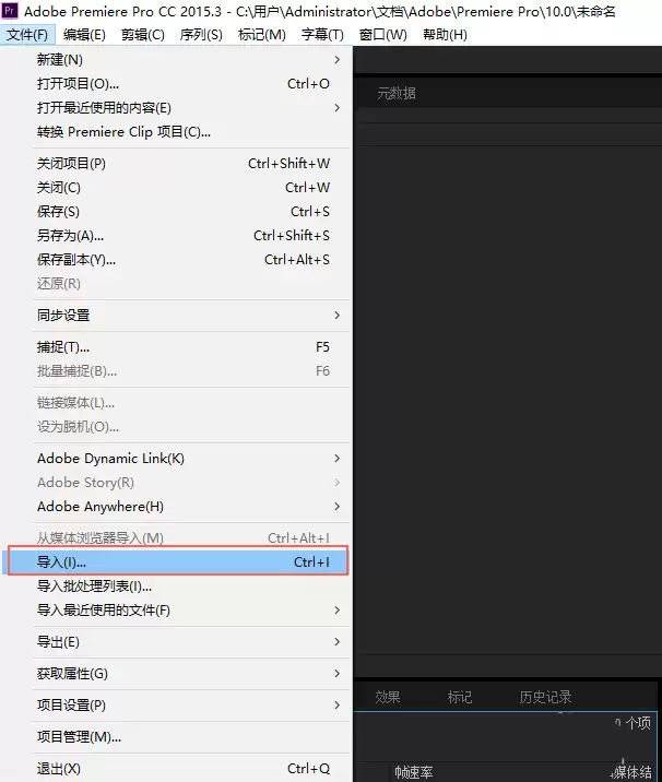 Premiere素材属性怎么复制粘贴
