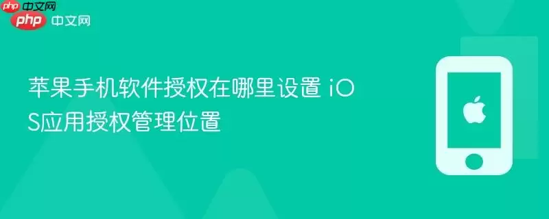 苹果手机软件授权在哪里设置 iOS应用授权管理位置