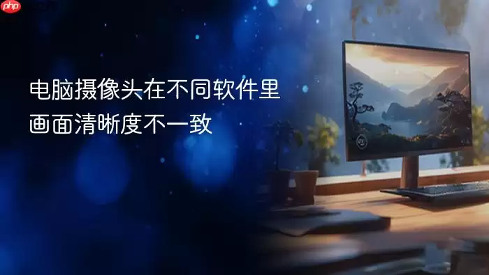 电脑摄像头在不同软件里画面清晰度不一致