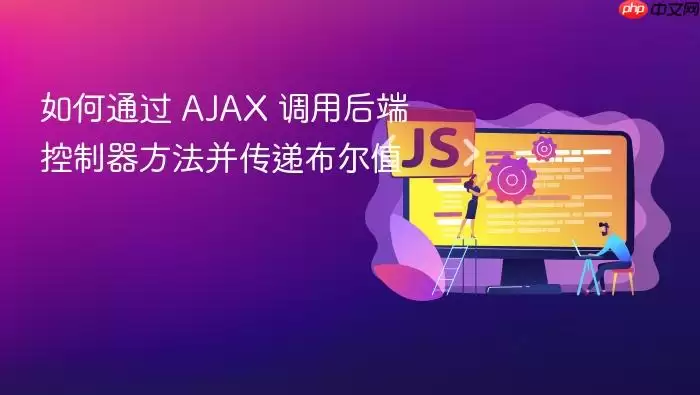 如何通过 AJAX 调用后端控制器方法并传递布尔值