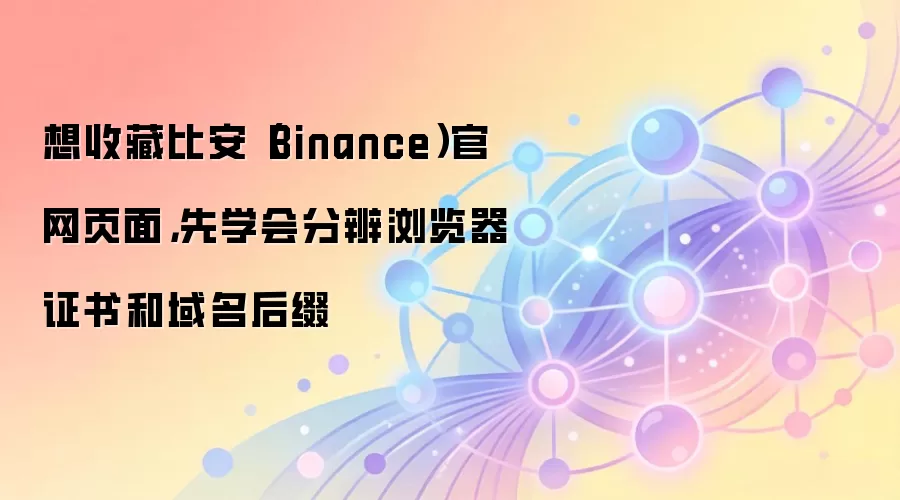 想收藏比安（Binance）官网页面，先学会分辨浏览器证书和域名后缀