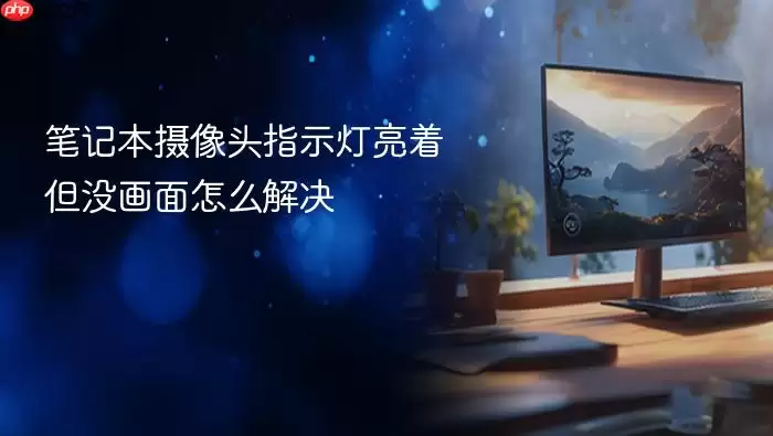 笔记本摄像头指示灯亮着但没画面怎么解决