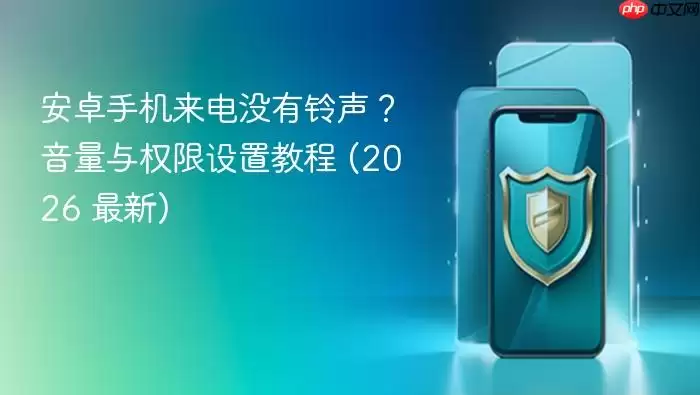 安卓手机来电没有铃声？音量与权限设置教程 (2026 最新)