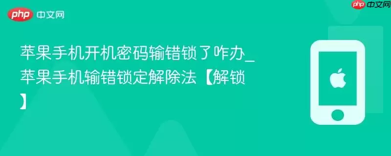 苹果手机开机密码输错锁了咋办_苹果手机输错锁定解除法【解锁】