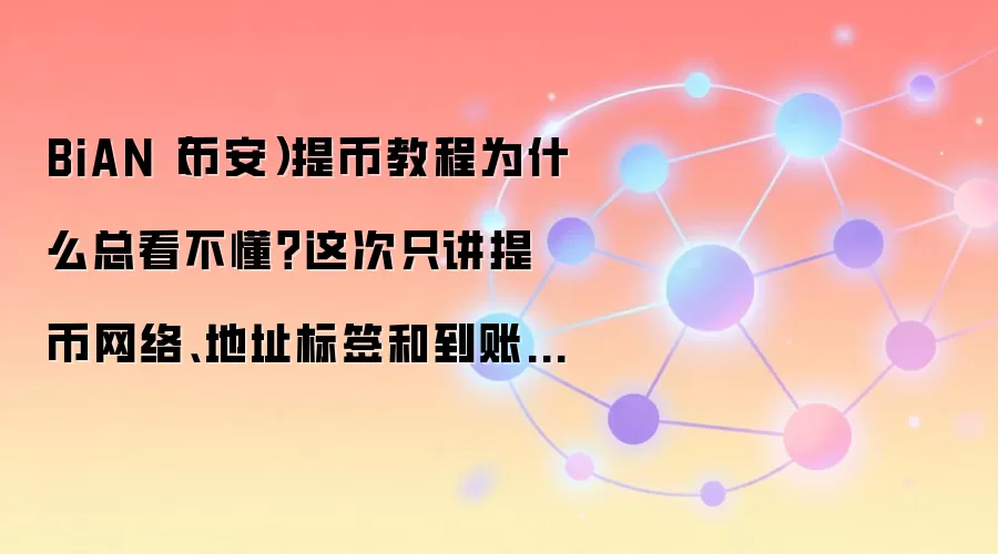 BiAN(币安)提币教程为什么总看不懂?这次只讲提币网络、地址标签和到账查看