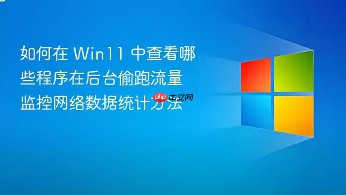 如何在 Win11 中查看哪些程序在后台偷跑流量 监控网络数据统计方法