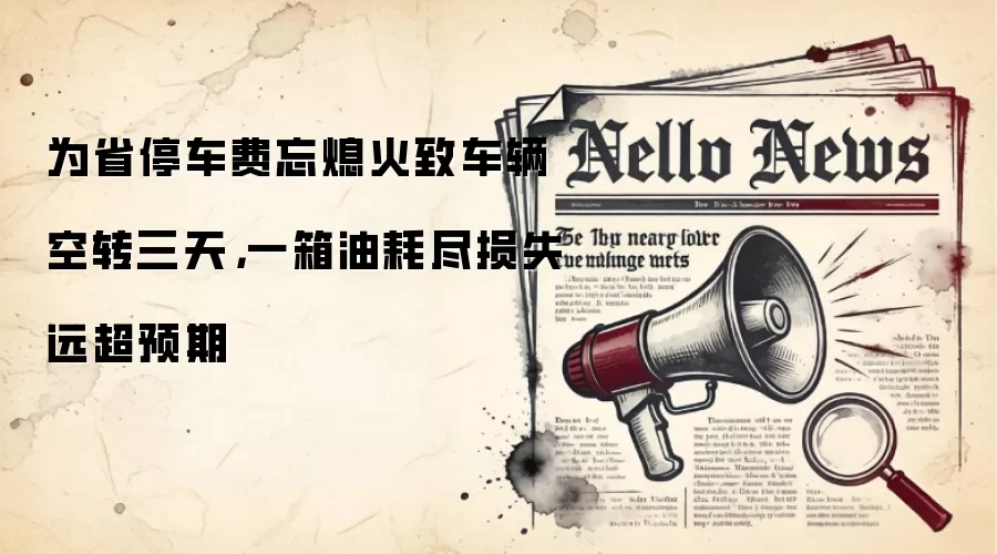 为省停车费忘熄火致车辆空转三天，一箱油耗尽损失远超预期