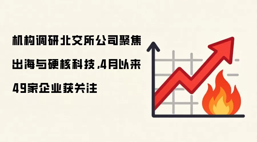 机构调研北交所公司聚焦出海与硬核科技，4月以来49家企业获关注