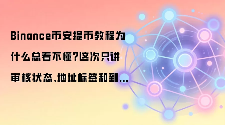 Binance币安提币教程为什么总看不懂？这次只讲审核状态、地址标签和到账查看