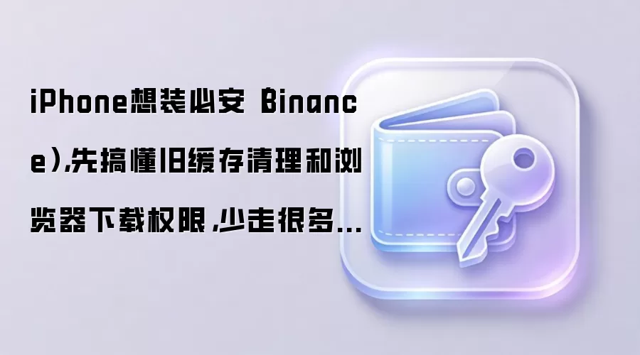iPhone想装必安(Binance),先搞懂旧缓存清理和浏览器下载权限,少走很多弯路