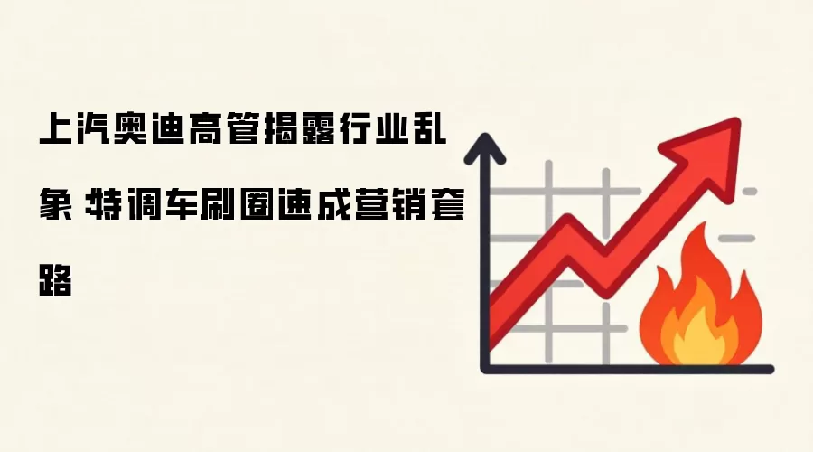 上汽奥迪高管揭露行业乱象：特调车刷圈速成营销套路