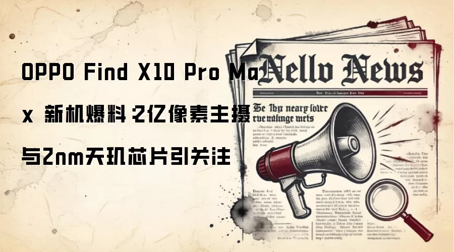 OPPO Find X10 Pro Max 新机爆料：2亿像素主摄与2nm天玑芯片引关注