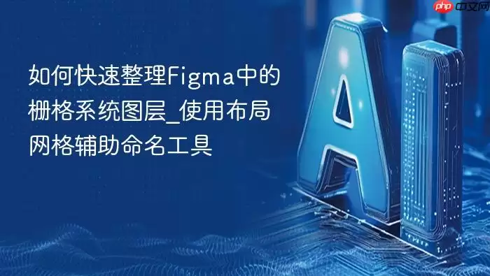 如何快速整理Figma中的栅格系统图层_使用布局网格辅助命名工具