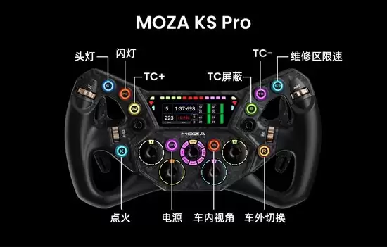 MOZA KS Pro方向盘正面布局