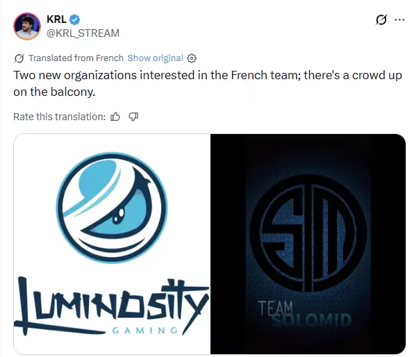 KRL爆料：Luminosity、TSM也有意收购3DMAX阵容重返CS2赛场