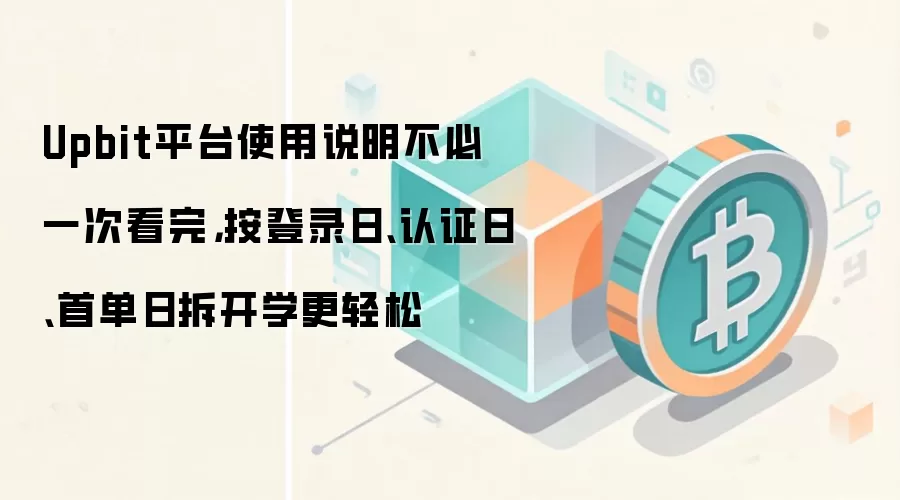 Upbit平台使用说明不必一次看完,按登录日、认证日、首单日拆开学更轻松