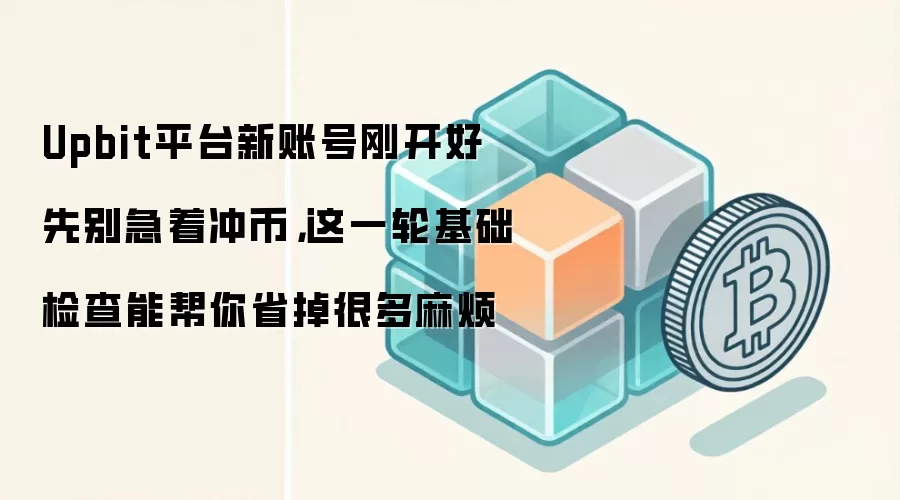 Upbit平台新账号刚开好先别急着冲币，这一轮基础检查能帮你省掉很多麻烦