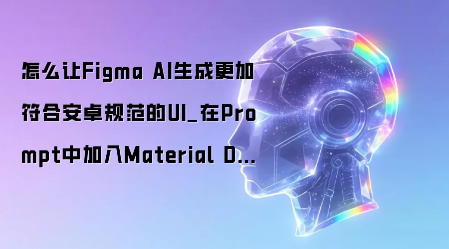怎么让Figma AI生成更加符合安卓规范的UI_在Prompt中加入Material Design指令