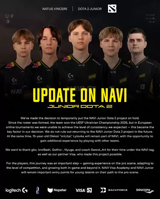 NA VI Junior青训项目官宣解散，DOTA2新星计划暂停，onLiTaL等选手何去何从？