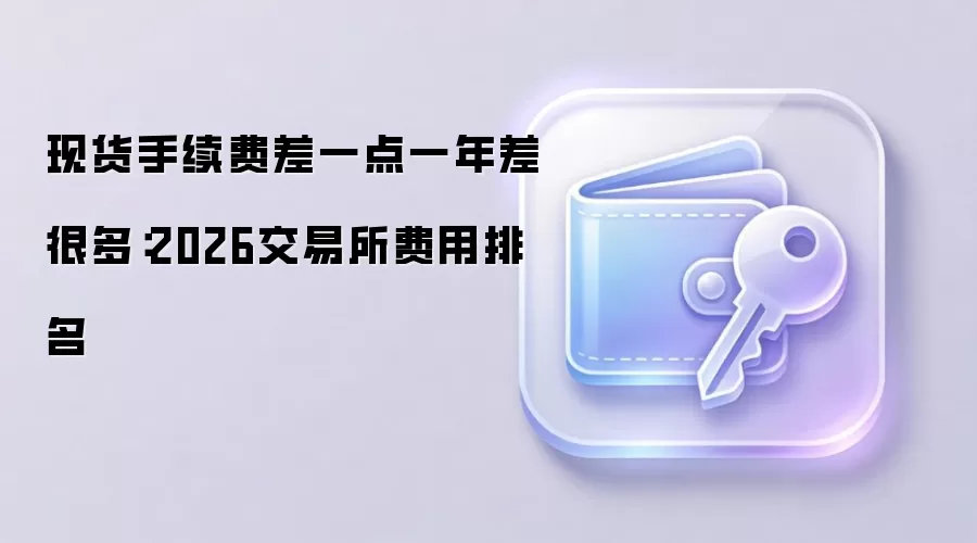 现货手续费差一点一年差很多:2026交易所费用排名