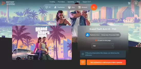 知名网站《GTA6》预购页面公开！曝马上正式官宣