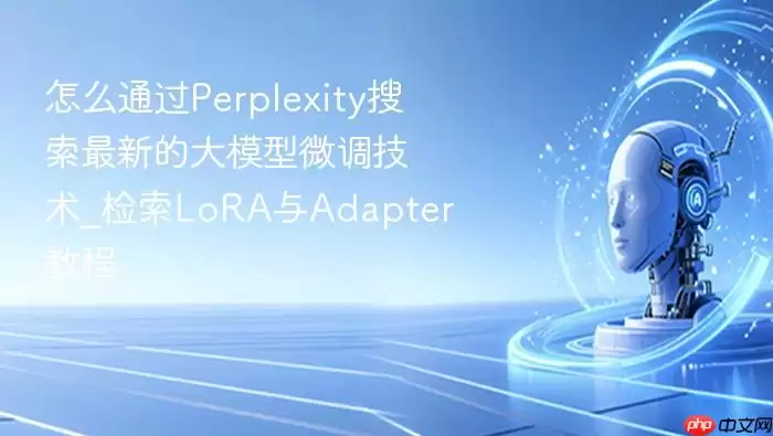 怎么通过Perplexity搜索最新的大模型微调技术_检索LoRA与Adapter教程