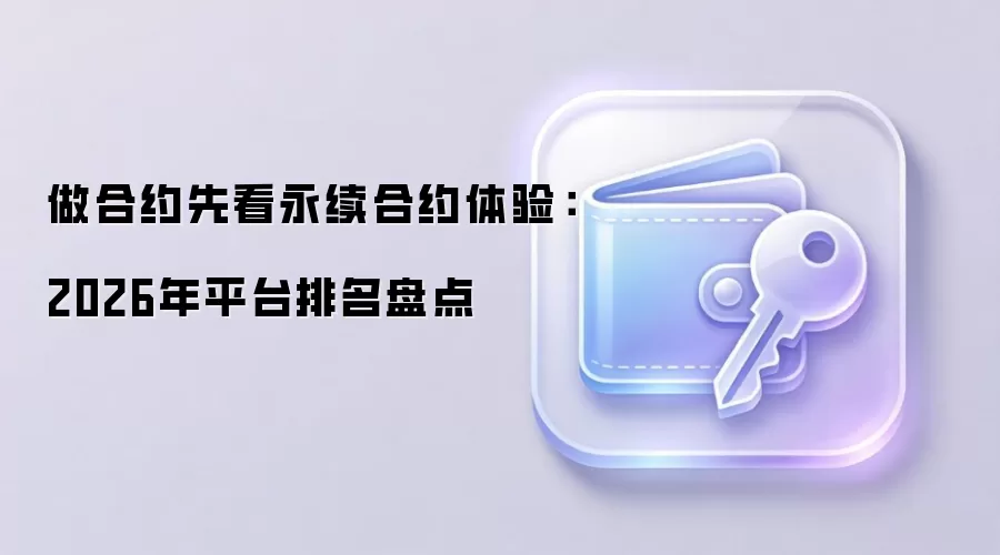 做合约先看永续合约体验:2026年平台排名盘点