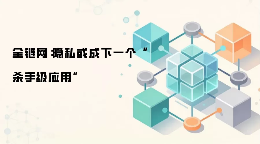 全链网：隐私或成下一个“杀手级应用”