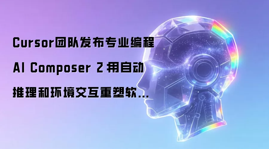 Cursor团队发布专业编程AI Composer 2：用自动推理和环境交互重塑软件开发