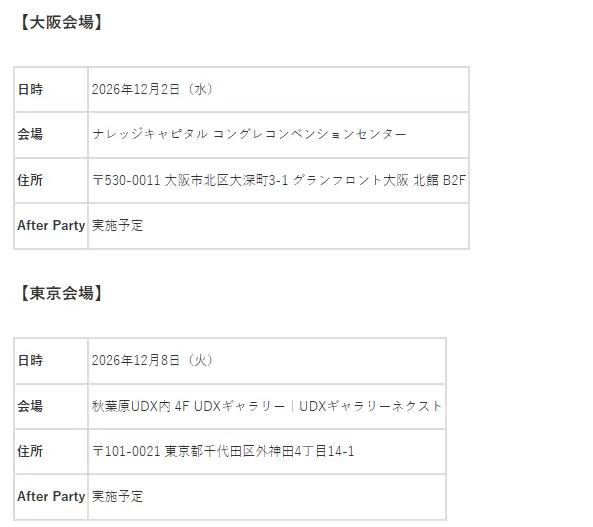 第21届日本游戏&开发者大会《GTMF 2026》12月开幕