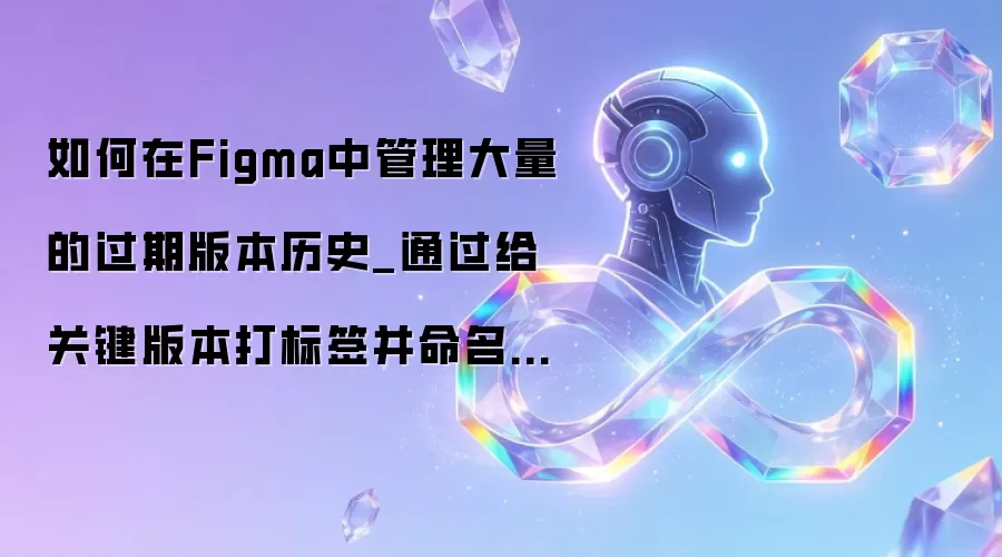 如何在Figma中管理大量的过期版本历史_通过给关键版本打标签并命名防止被自动覆盖。