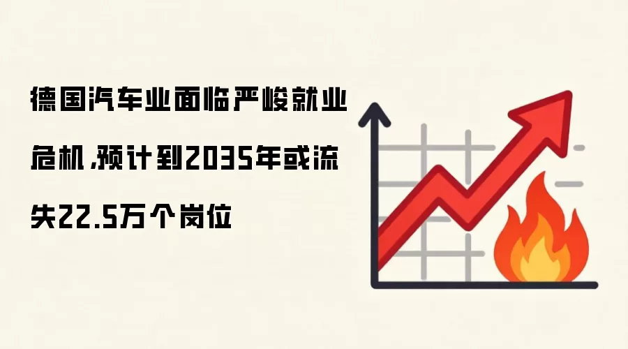 德国汽车业面临严峻就业危机，预计到2035年或流失22.5万个岗位