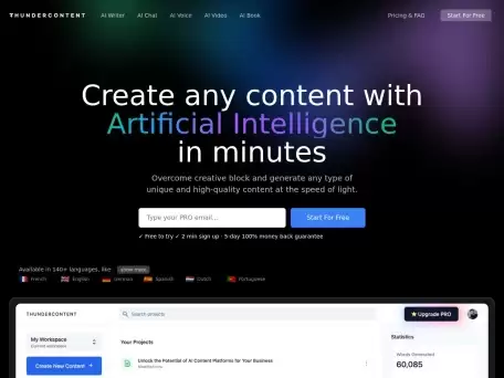 Thundercontent-Thundercontent使用人工智能