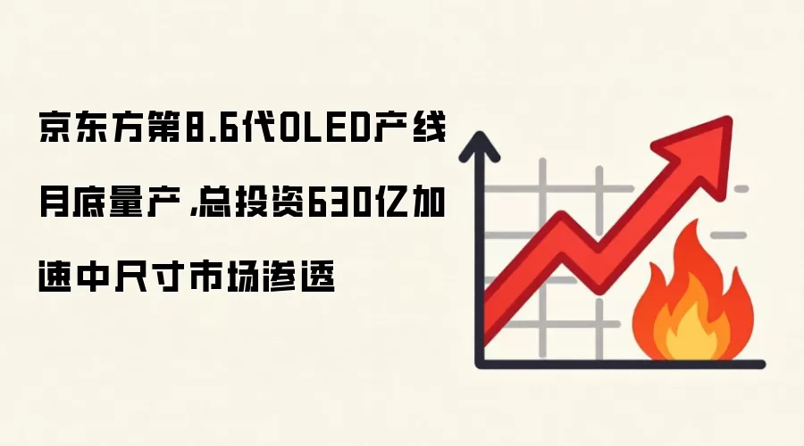 京东方第8.6代OLED产线月底量产，总投资630亿加速中尺寸市场渗透