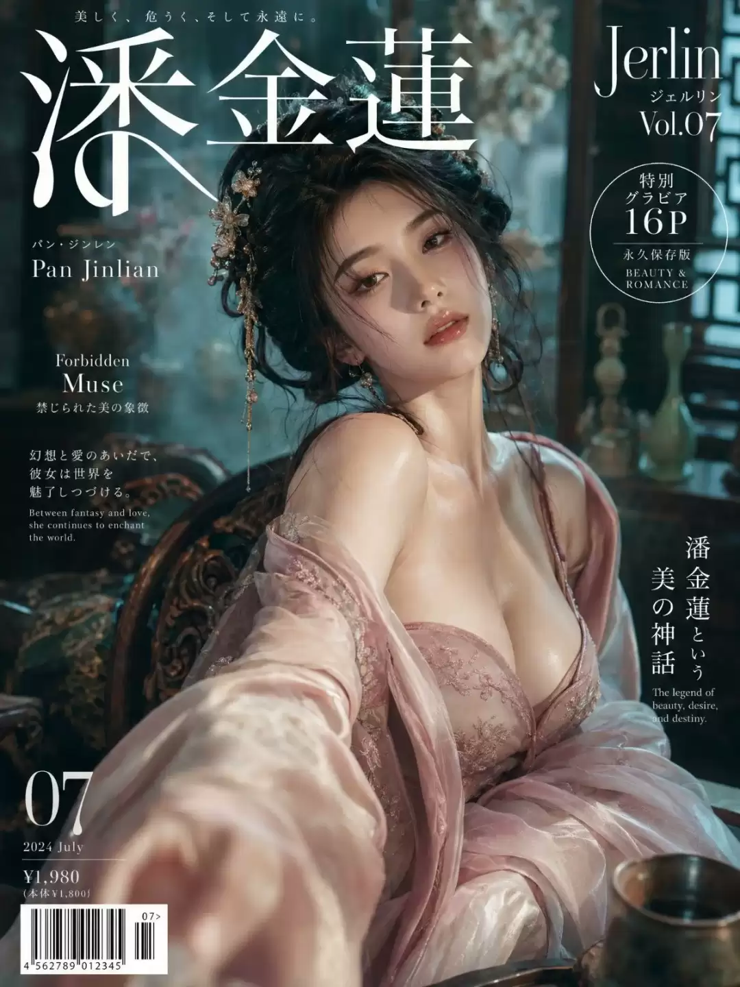 游戏博主AI生成《黑神话：潘金莲》美图 性感风骚的美人